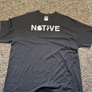Gildan Dark Gray Native Print Men's Tee